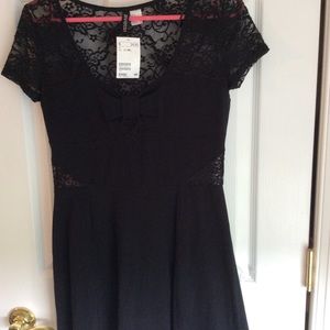 H&M Divided Dress with Lace. Medium NWT